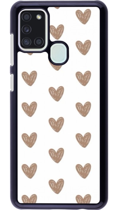 Samsung Galaxy A21s Case Hülle - Autumn 2024 brown hearts