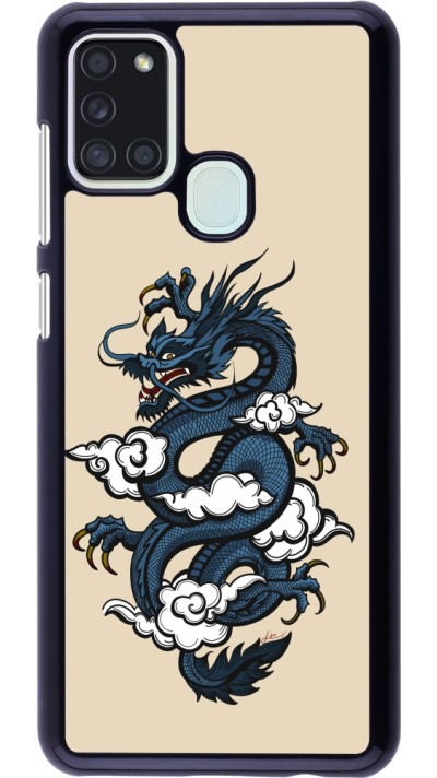 Samsung Galaxy A21s Case Hülle - Blue Dragon Tattoo