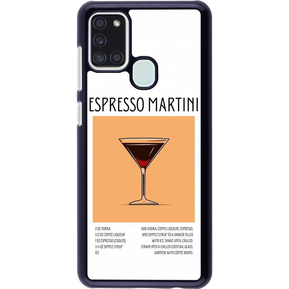 Samsung Galaxy A21s Case Hülle - Cocktail Rezept Espresso Martini