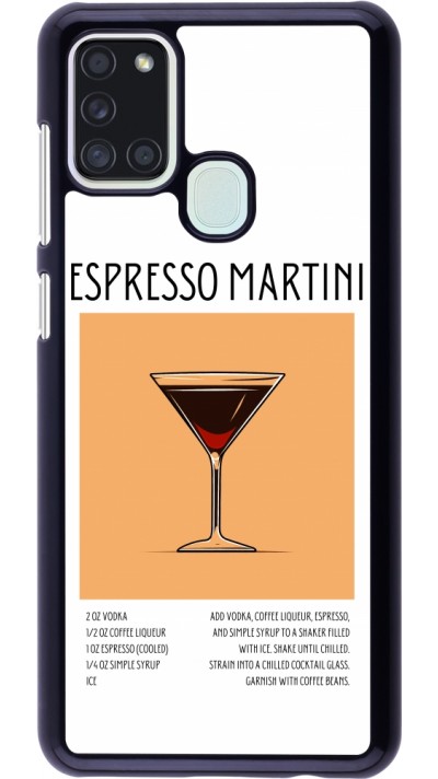 Samsung Galaxy A21s Case Hülle - Cocktail Rezept Espresso Martini