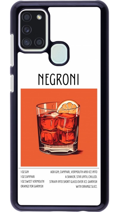 Samsung Galaxy A21s Case Hülle - Cocktail Rezept Negroni