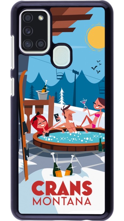 Samsung Galaxy A21s Case Hülle - Crans-Montana Mountain Jacuzzi