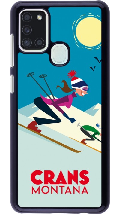 Samsung Galaxy A21s Case Hülle - Crans-Montana Ski Downhill