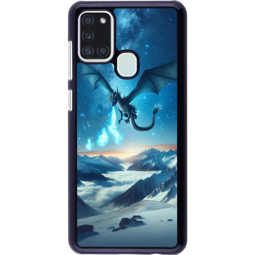 Samsung Galaxy A21s Case Hülle - Drache nächtliche Berg