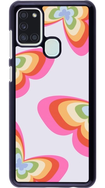 Samsung Galaxy A21s Case Hülle - Easter 2024 rainbow butterflies