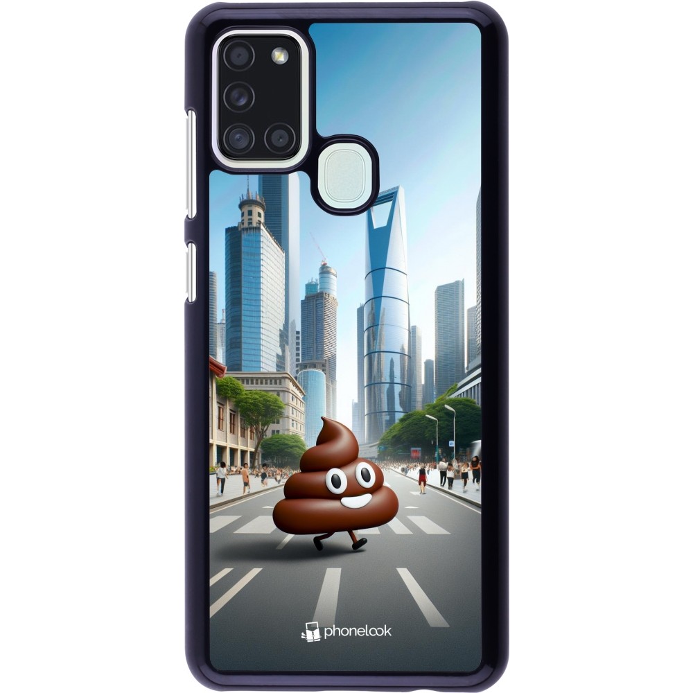 Samsung Galaxy A21s Case Hülle - Kackhaufen Emoji Spaziergang