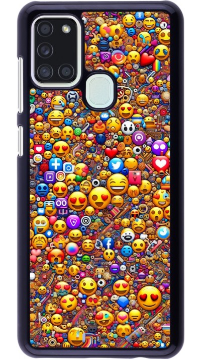 Samsung Galaxy A21s Case Hülle - Emoji gemischt