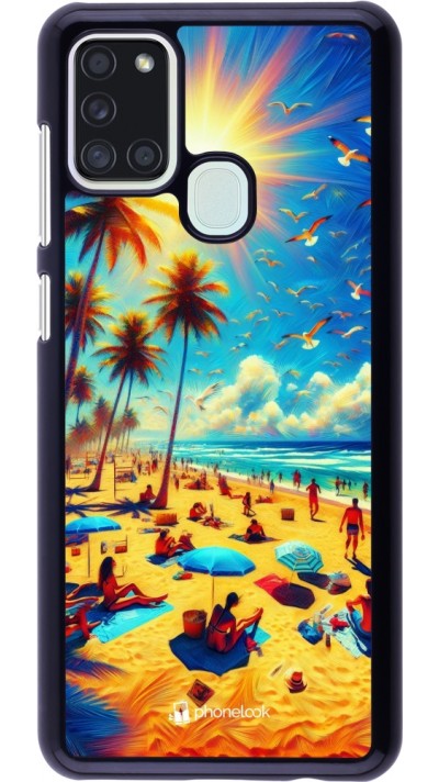 Samsung Galaxy A21s Case Hülle - Sommer Paradies Farbe