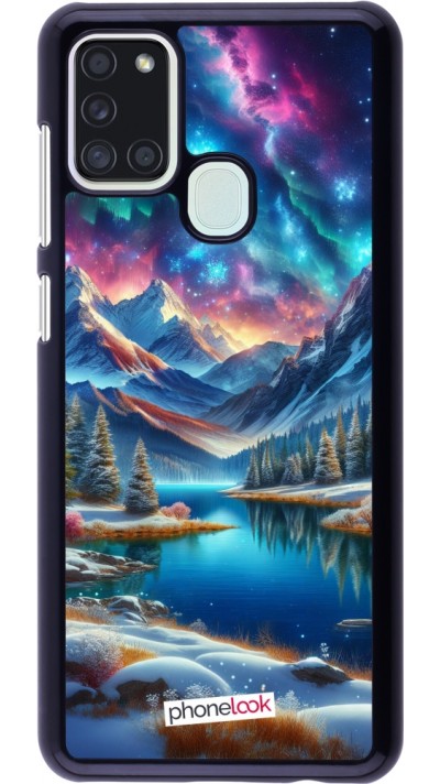 Samsung Galaxy A21s Case Hülle - Fantasiebergsee Himmel Sterne