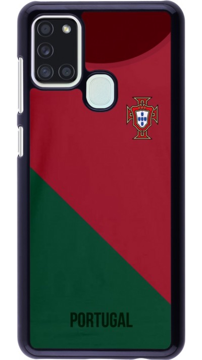 Samsung Galaxy A21s Case Hülle - Fussballtrikot Portugal2022