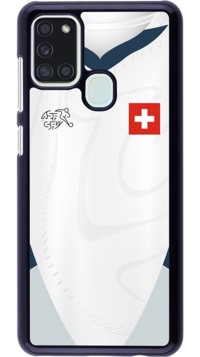 Samsung Galaxy A21s Case Hülle - Schweiz Away personalisierbares Fussballtrikot