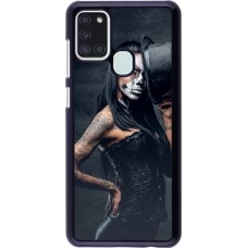 Samsung Galaxy A21s Case Hülle - Halloween 22 Tattooed Girl