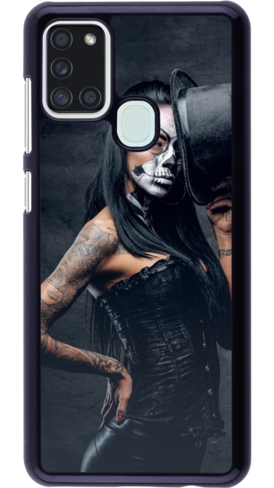 Samsung Galaxy A21s Case Hülle - Halloween 22 Tattooed Girl