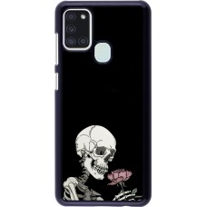 Samsung Galaxy A21s Case Hülle - Halloween 2023 rose and skeleton