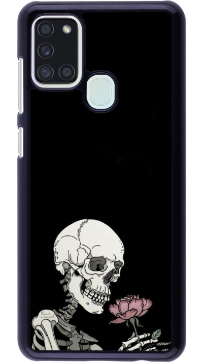 Samsung Galaxy A21s Case Hülle - Halloween 2023 rose and skeleton