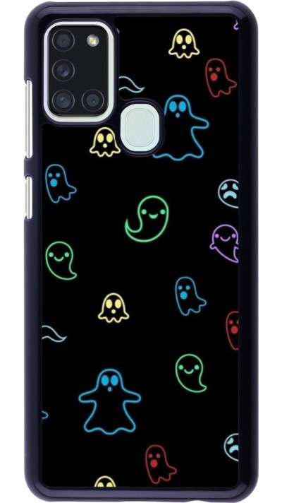 Samsung Galaxy A21s Case Hülle - Halloween 2024 colorful ghosts