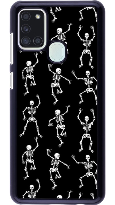 Samsung Galaxy A21s Case Hülle - Halloween 2024 dancing skeleton