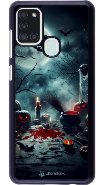 Samsung Galaxy A21s Case Hülle - Halloween 2024 Dunkler Mond