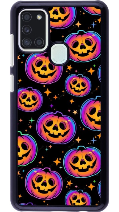 Samsung Galaxy A21s Case Hülle - Halloween 2024 rainbow pumpkins