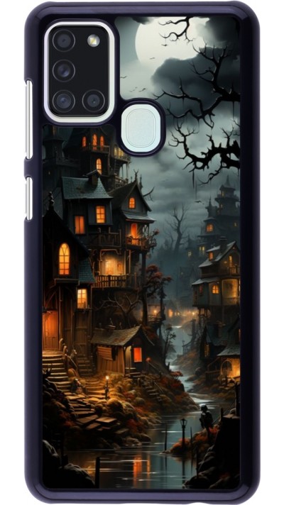 Samsung Galaxy A21s Case Hülle - Halloween 2024 scary town