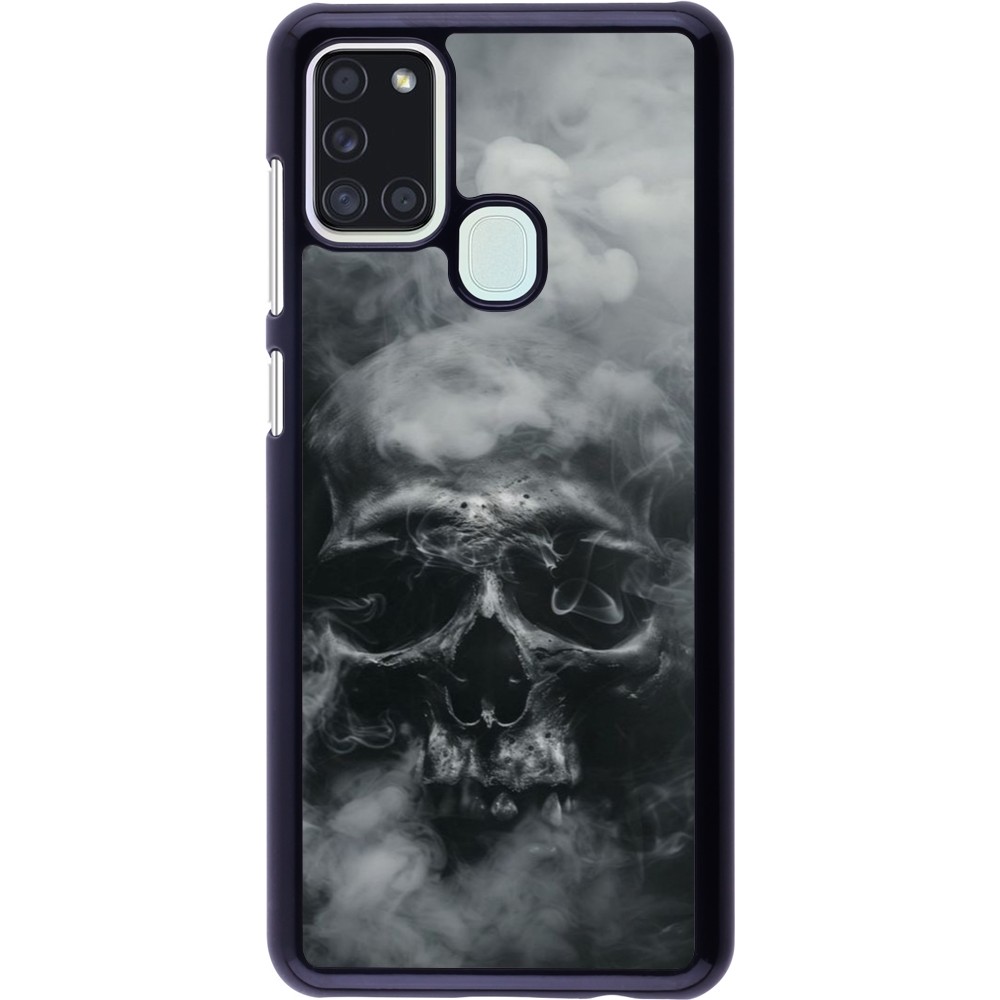 Samsung Galaxy A21s Case Hülle - Halloween 2024 smoky skull