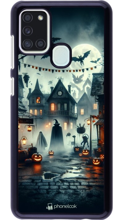 Samsung Galaxy A21s Case Hülle - Halloween Spukstadt