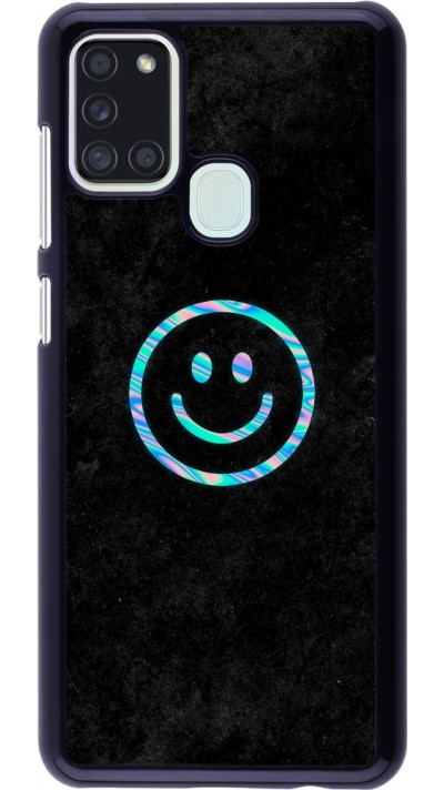 Samsung Galaxy A21s Case Hülle - Happy smiley irisirt