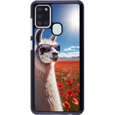 Samsung Galaxy A21s Case Hülle - Lama Chic in Mohnblume