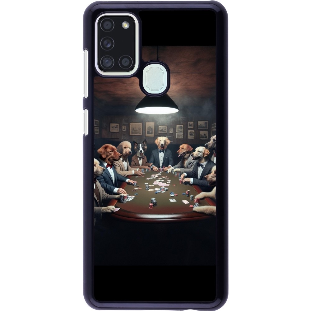 Samsung Galaxy A21s Case Hülle - Die Pokerhunde