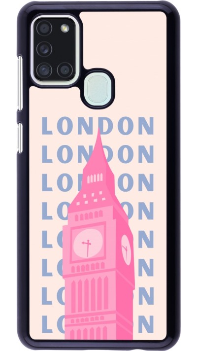 Samsung Galaxy A21s Case Hülle - London Pink Print