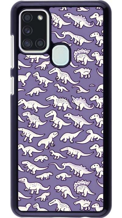 Samsung Galaxy A21s Case Hülle - Mini-Dino-Muster violett