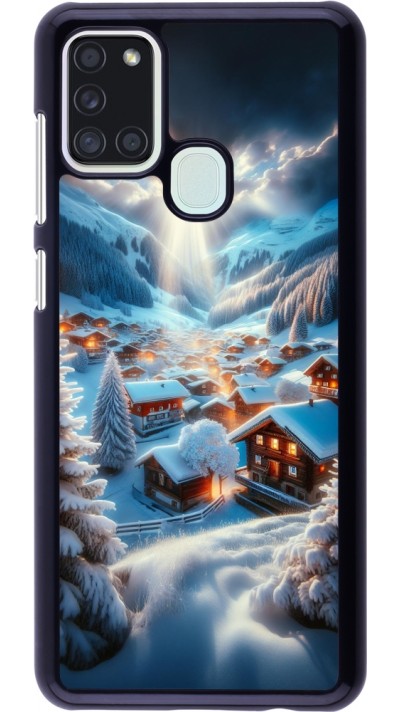 Samsung Galaxy A21s Case Hülle - Berg Schnee Licht