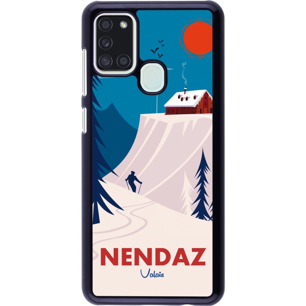 Samsung Galaxy A21s Case Hülle - Nendaz Cabane Ski