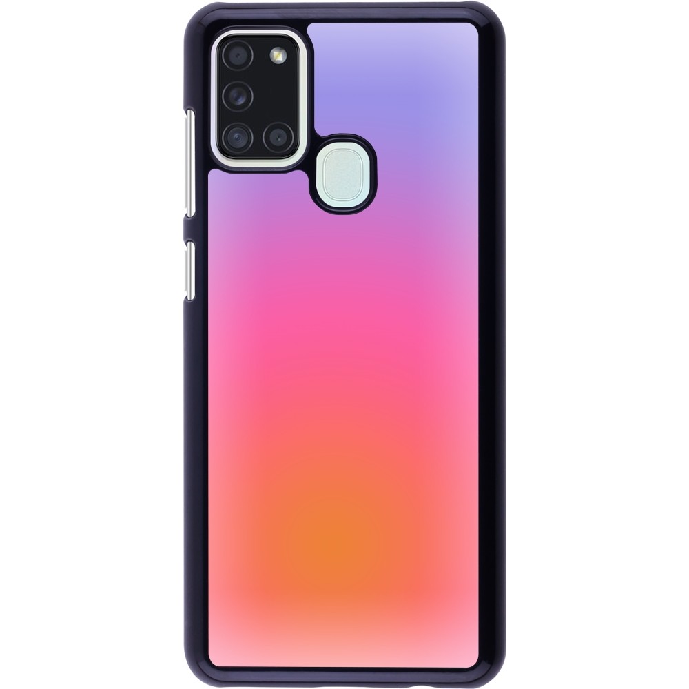 Samsung Galaxy A21s Case Hülle - Orange Pink Blue Gradient