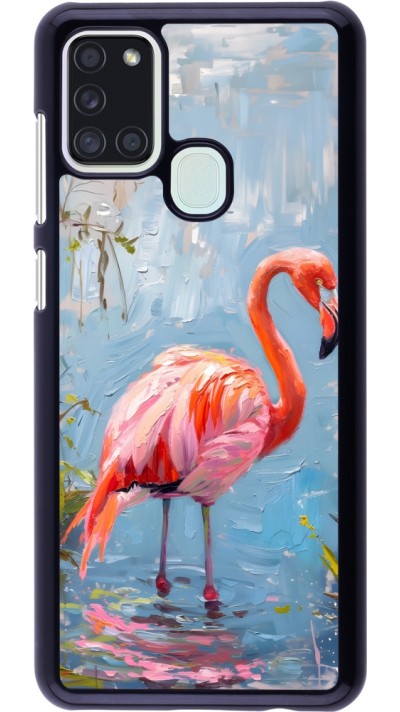 Samsung Galaxy A21s Case Hülle - Paint Flamingo