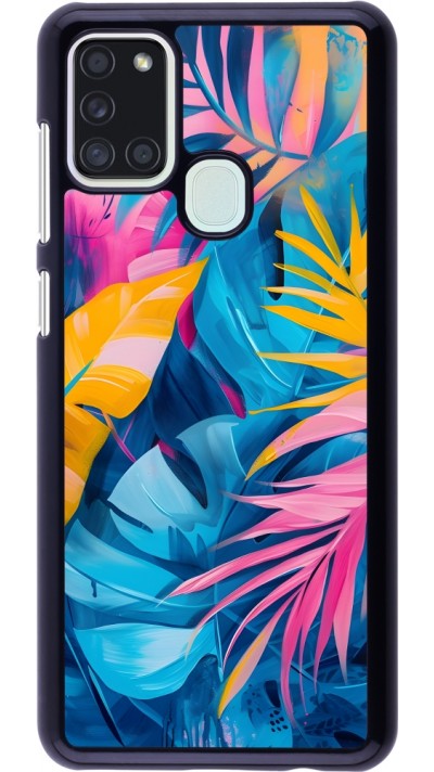 Samsung Galaxy A21s Case Hülle - Palms Blue