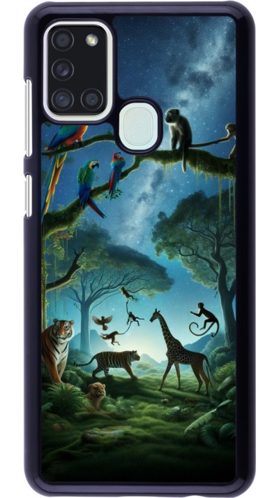 Samsung Galaxy A21s Case Hülle - Paradies der exotischen Tiere