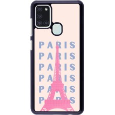 Samsung Galaxy A21s Case Hülle - Paris Pink Print