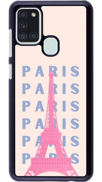 Samsung Galaxy A21s Case Hülle - Paris Pink Print