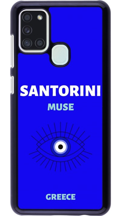 Samsung Galaxy A21s Case Hülle - Pop Summer Destination Santorini