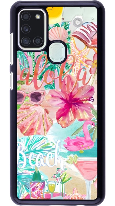 Samsung Galaxy A21s Case Hülle - Preppy Collage Aloha