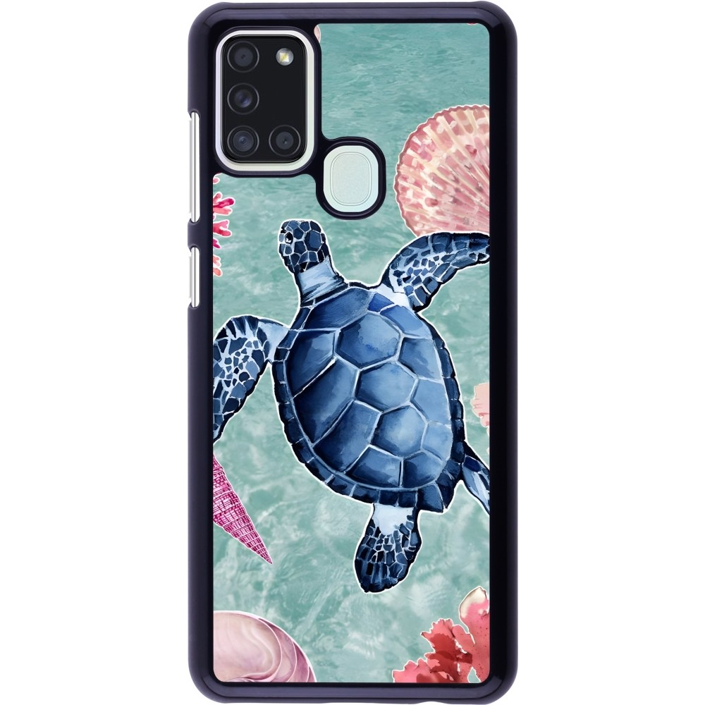 Samsung Galaxy A21s Case Hülle - Preppy Turtle