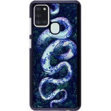 Samsung Galaxy A21s Case Hülle - Snake Blue Anaconda