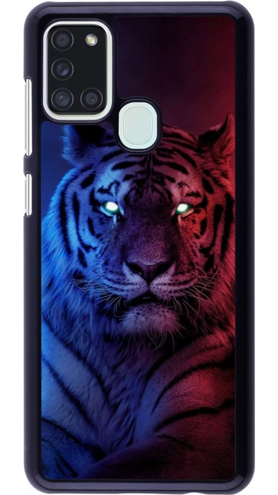 Hülle Samsung Galaxy A21s - Tiger Blue Red