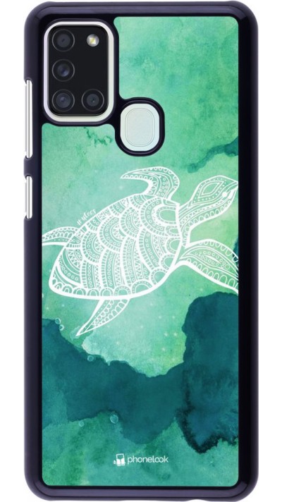 Hülle Samsung Galaxy A21s - Turtle Aztec Watercolor