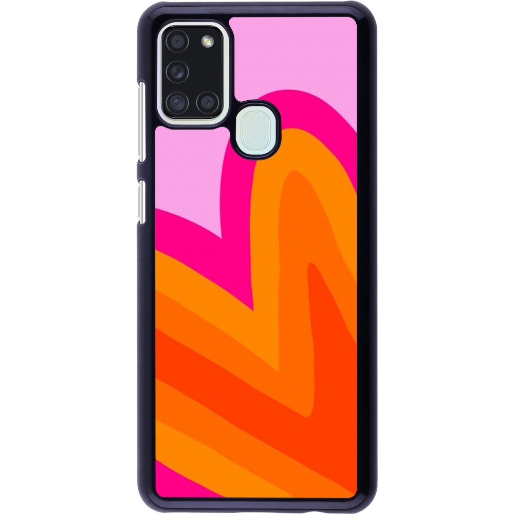 Samsung Galaxy A21s Case Hülle - Valentine 2024 heart gradient