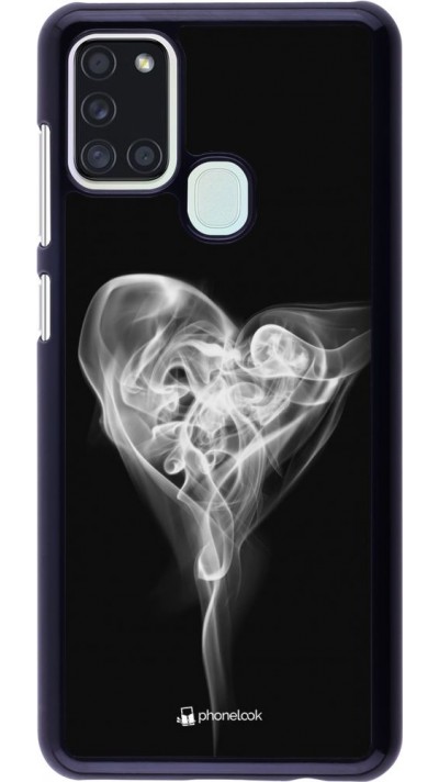 Hülle Samsung Galaxy A21s - Valentine 2022 Black Smoke