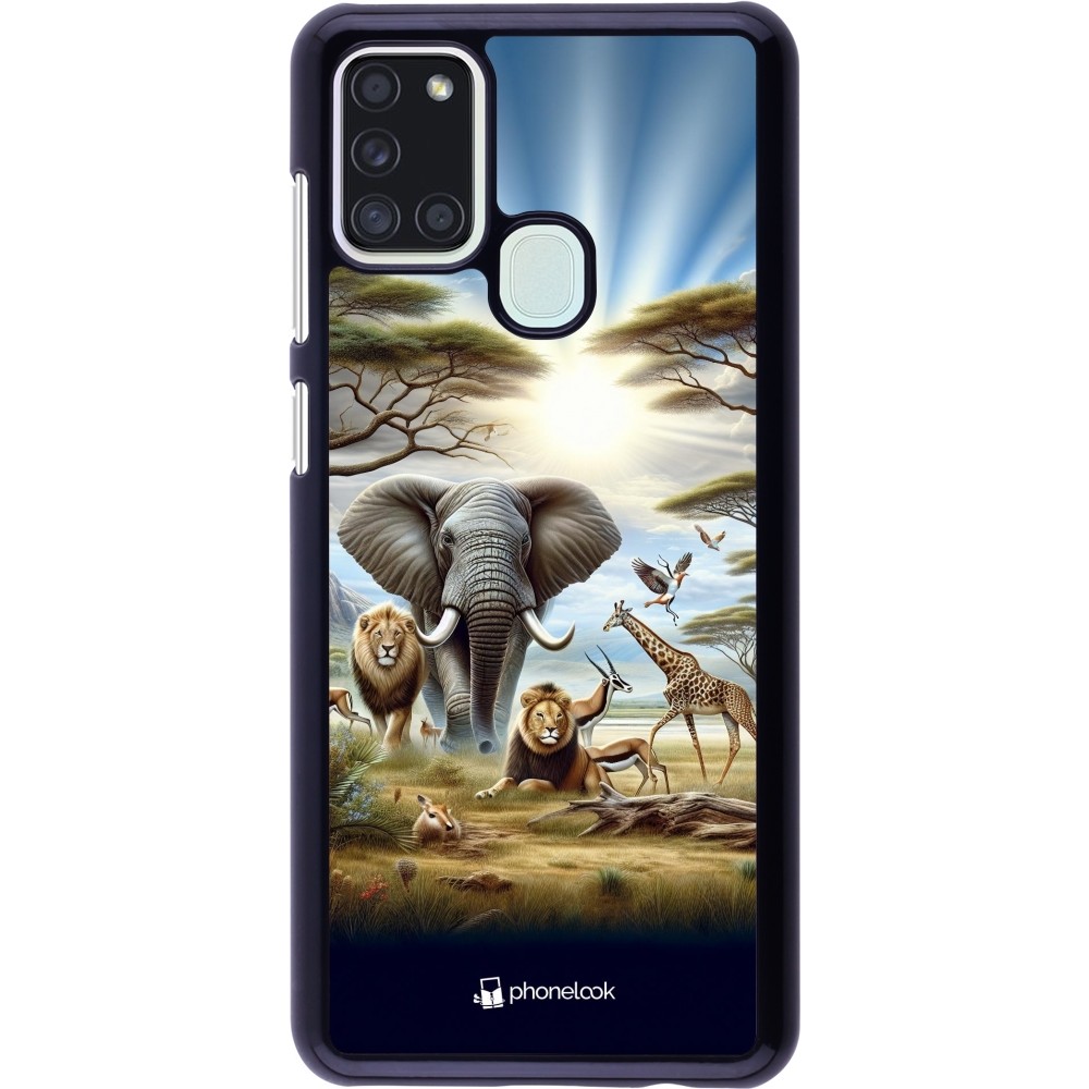 Samsung Galaxy A21s Case Hülle - Afrikanisches Wildleben