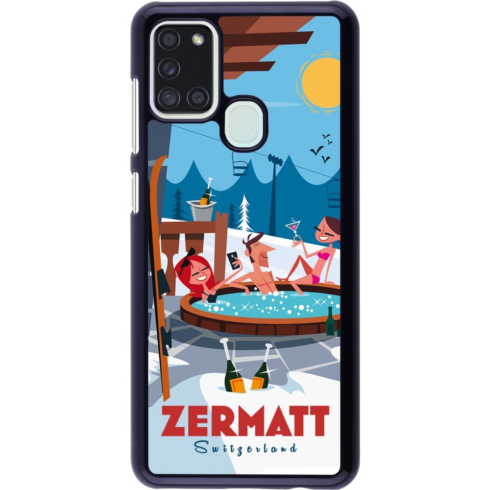 Samsung Galaxy A21s Case Hülle - Zermatt Mountain Jacuzzi