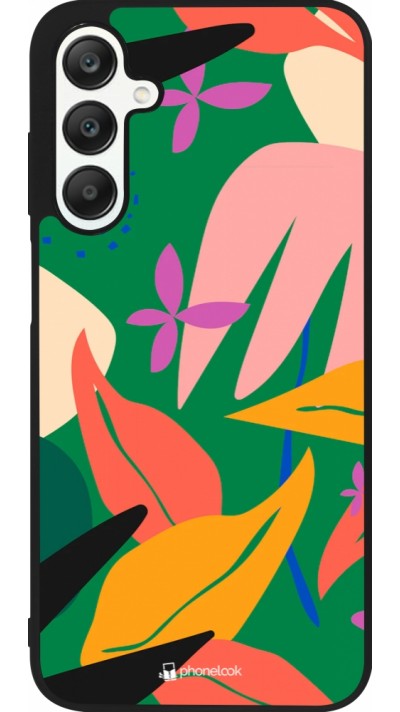 Samsung Galaxy A25 Case Hülle - Silikon schwarz Abstract Jungle